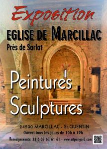 EXPOSITION PEINTRES ET SCULPTEURS EGLISE DE MARCILLAC ST QUENTIN 24200